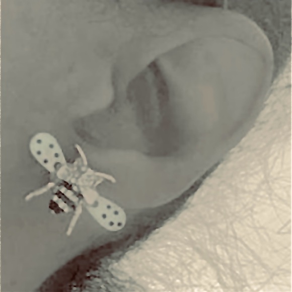 Holographic Winged Bee~ Polka Dot 3D Mobile Bumblebee Honeybee Funky Quirky Stud - Picture 13 of 16